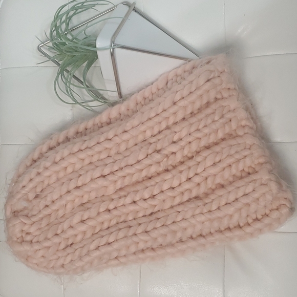 Pink Chunky Knit Beenie - Picture 2 of 5